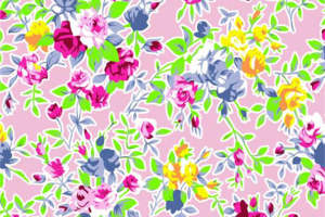 复古花卉面料印花 清新田园风服装印花素材