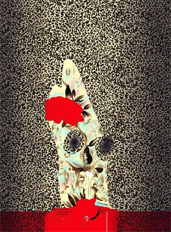 复古豹纹花卉面料印花素材 服装印花设计灵感