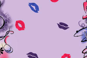 浪漫唇印图案 时尚面料印花设计素材