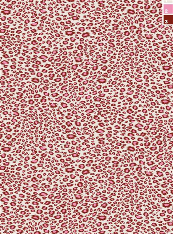 时尚粉色豹纹面料印花素材 服装印花设计灵感