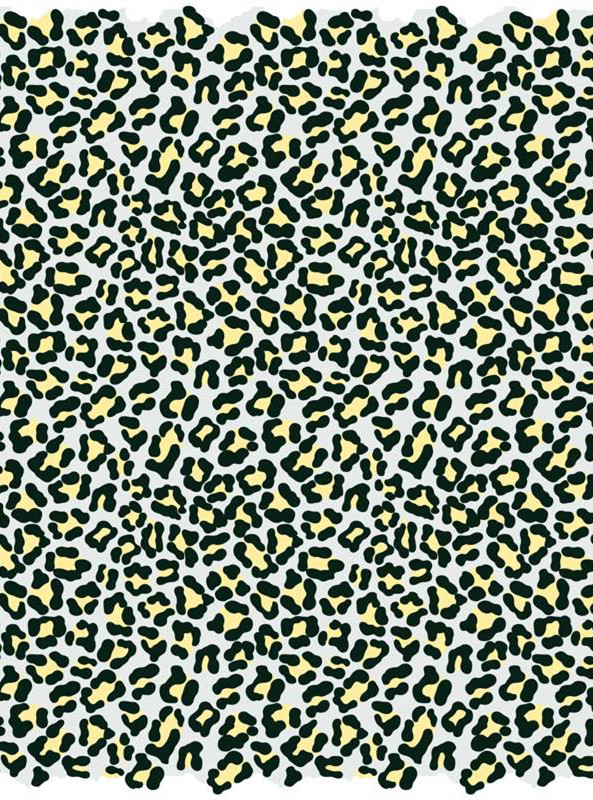 黄黑豹纹面料印花素材 时尚服装印花设计
