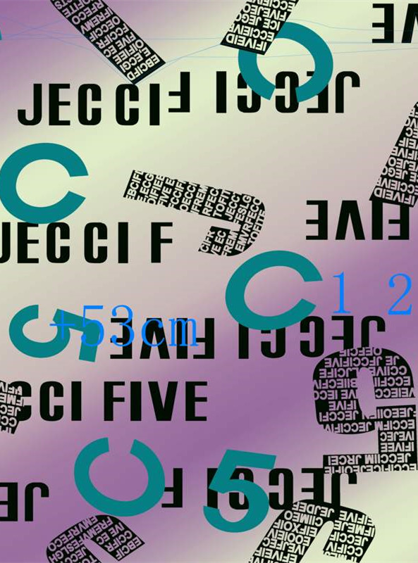 潮流字母渐变面料印花素材,适用于服装印花设计