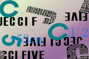 潮流字母渐变面料印花素材，适用于服装印花设计