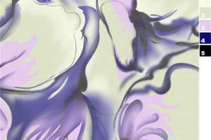 艺术紫韵抽象花卉面料印花素材 时尚服装印花设计灵感