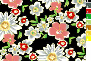 复古花卉面料印花素材 时尚服装印花设计