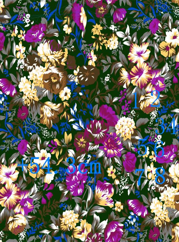 复古花卉面料印花 时尚女装服装印花设计素材