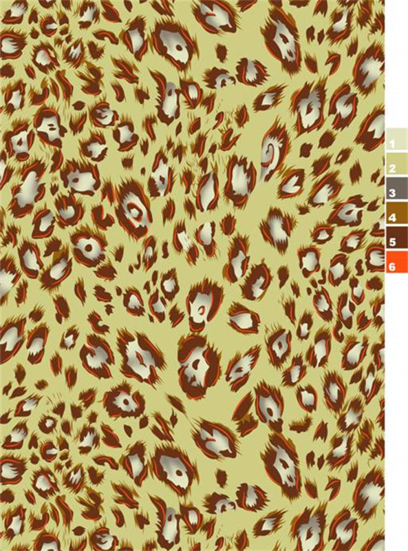 复古豹纹面料印花设计素材 时尚服装印花图案
