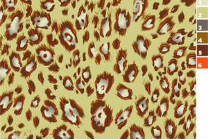 复古豹纹面料印花设计素材 时尚服装印花图案