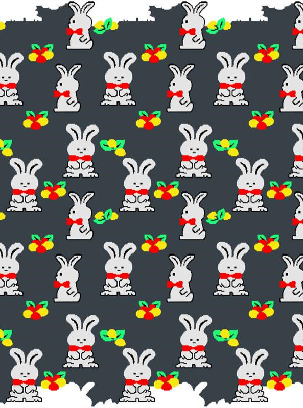 可爱卡通兔子面料印花 儿童服装印花设计灵感
