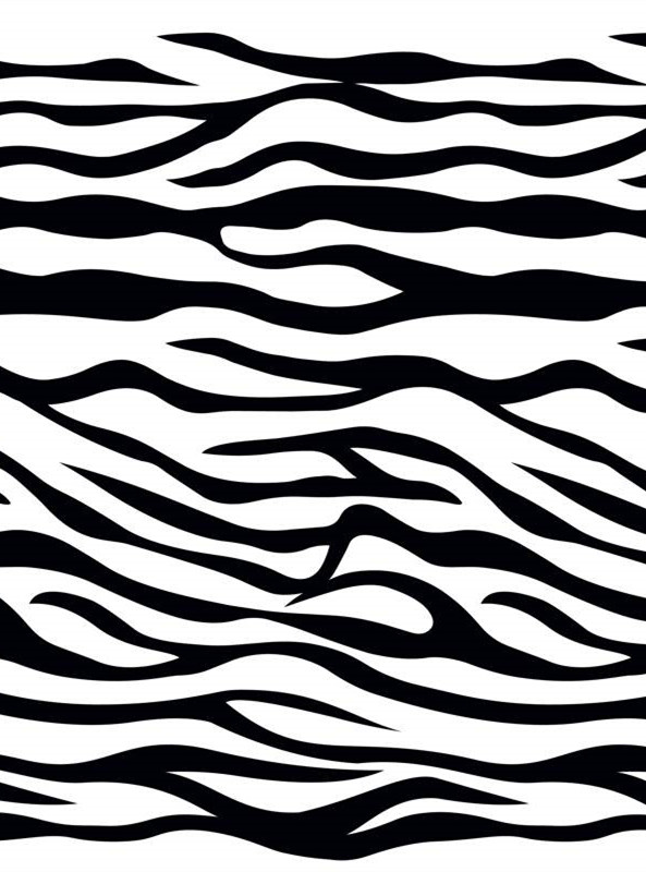 潮流黑白波浪纹服装印花素材推荐