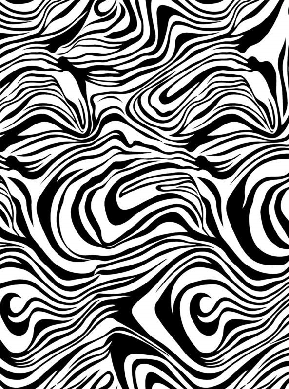 高端面料印花推荐 抽象波浪纹服装图案素材