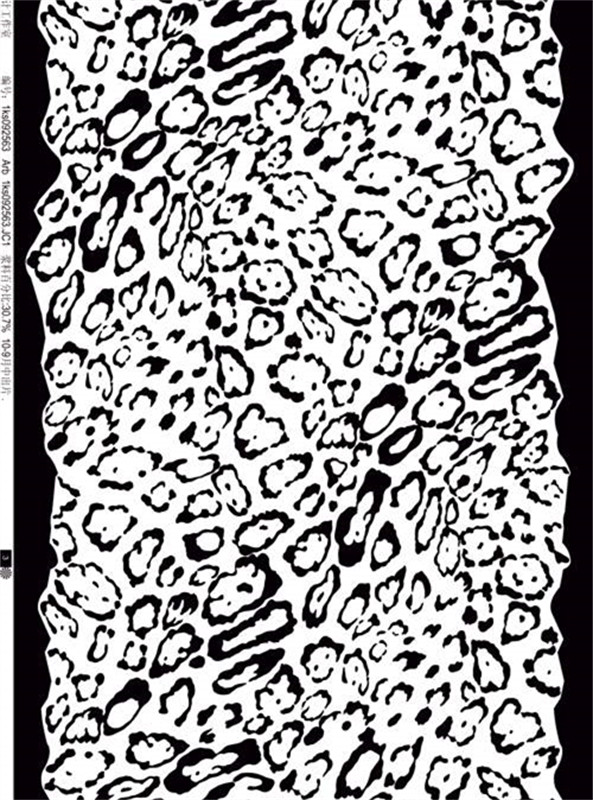 时尚黑白豹纹面料印花素材 服装印花设计灵感