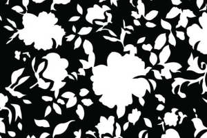 经典黑白花卉面料印花 时尚服装印花设计素材