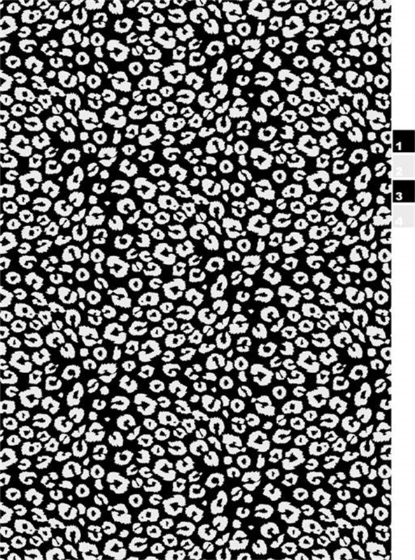 经典黑白豹纹面料印花素材 时尚服装印花设计