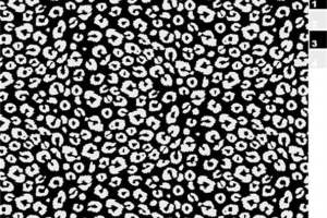 经典黑白豹纹面料印花素材 时尚服装印花设计