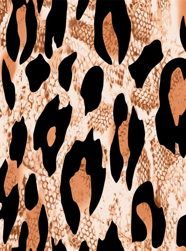 高级感豹纹蛇纹混搭服装印花设计素材