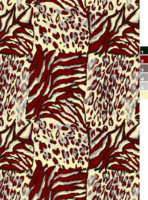 复古红白抽象纹理 时尚服装印花素材推荐