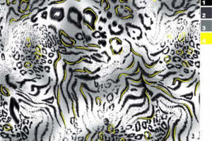 时尚抽象豹纹虎纹融合 服装印花素材推荐