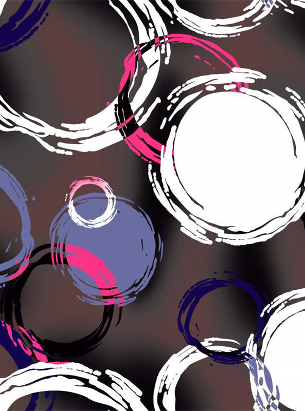 时尚抽象圆环面料印花设计素材 服装印花灵感