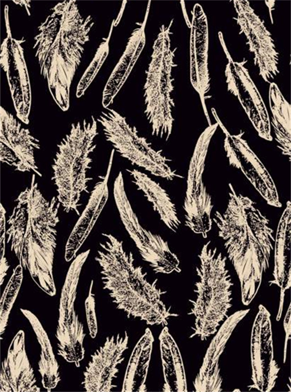 复古羽毛纹理面料印花素材 服装印花设计灵感