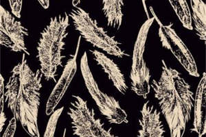 复古羽毛纹理面料印花素材 服装印花设计灵感