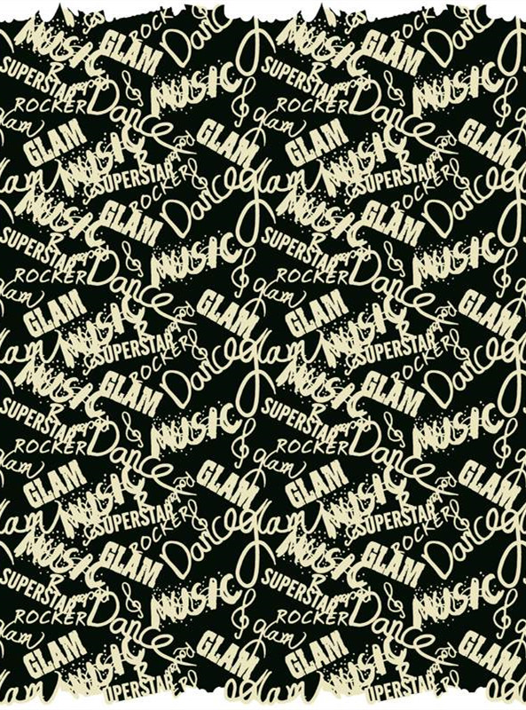 复古摇滚风面料印花 时尚服装印花设计素材