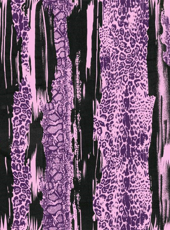 紫色豹纹蛇纹融合面料印花素材,潮流服装印花设计