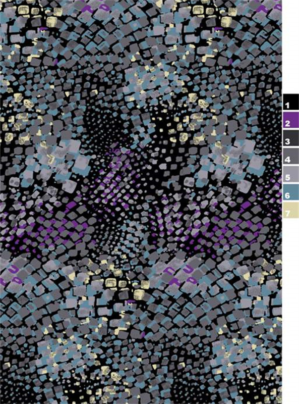 现代几何抽象面料印花 时尚服装印花素材