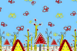 奇幻森林风面料印花 儿童服装印花素材推荐