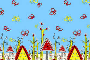 童趣森林风面料印花设计 服装印花素材推荐