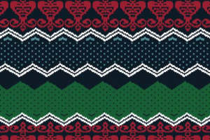 民族风针织面料印花素材 复古节日服装印花设计