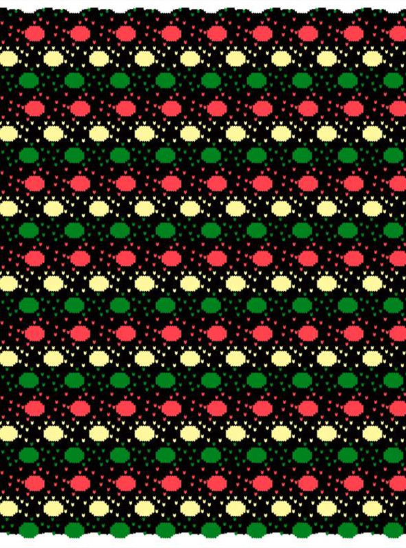 复古几何波点面料印花素材 适用于服装印花设计