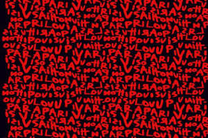 红色密集文字纹理面料印花素材 时尚服装印花设计