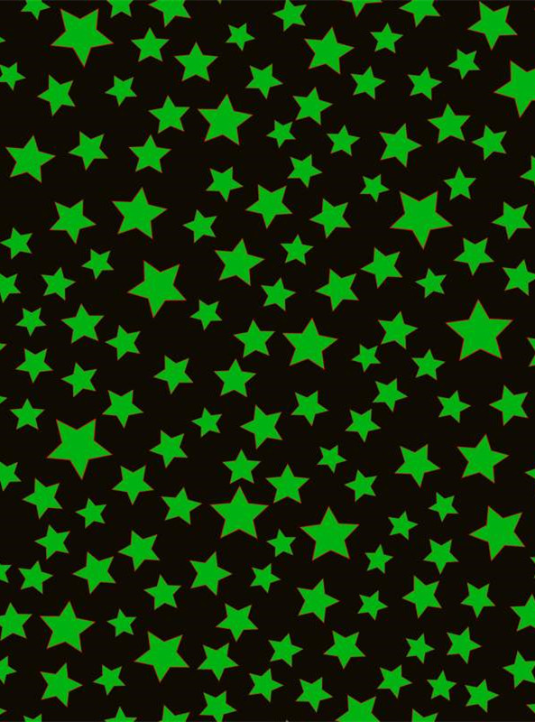 时尚绿色星星图案 服装印花素材 创意面料设计