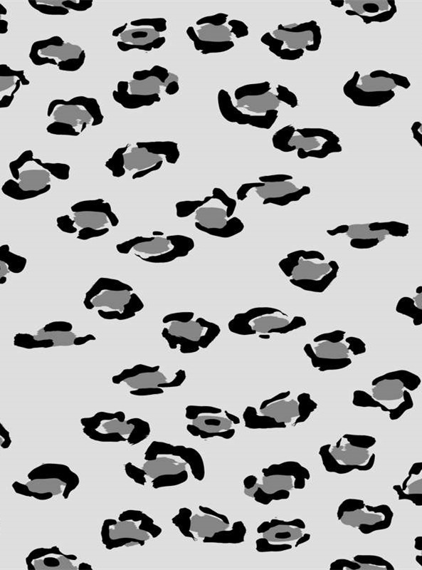 现代简约黑灰豹纹服装印花设计素材