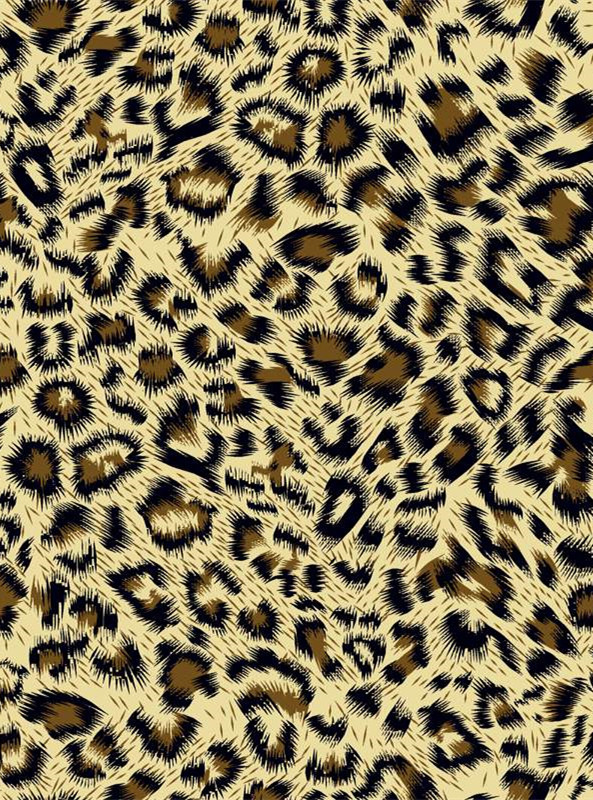 复古豹纹面料印花素材 时尚服装印花设计