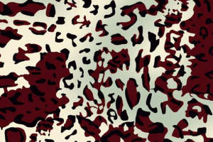 复古红黑豹纹面料印花 时尚服装印花素材推荐