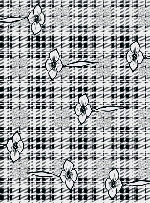 复古格纹花卉面料印花素材,经典服装印花设计灵感