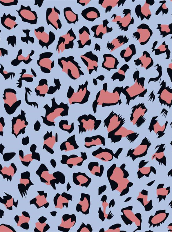 时尚豹纹面料印花设计,打造个性服装印花素材