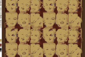 复古邮票风玛丽莲梦露 时尚面料印花素材