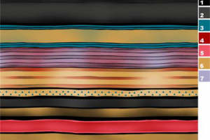 多彩条纹面料印花 民族风服装印花设计素材