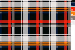 经典红黑格纹面料印花 时尚服装印花设计素材