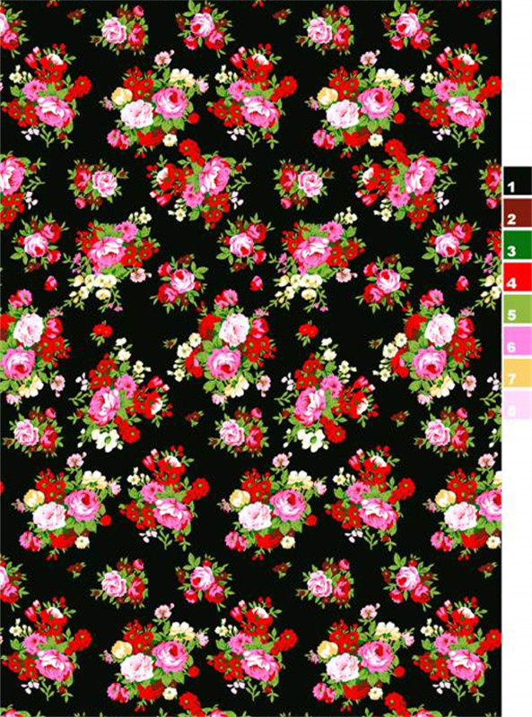 复古花卉面料印花素材 经典服装印花设计