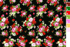 复古花卉面料印花素材 经典服装印花设计