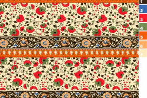 复古民族风花卉面料印花素材