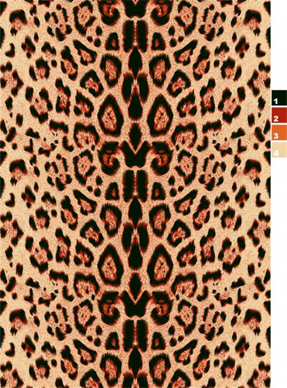 时尚豹纹面料印花素材 高端服装印花设计