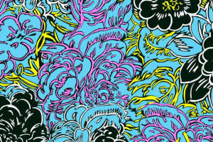 复古波普风花卉面料印花素材 服装印花设计