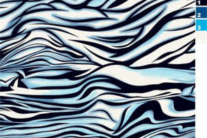 时尚蓝白水波纹面料印花设计素材