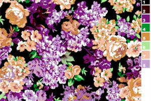 复古花卉面料印花 高端服装印花设计素材