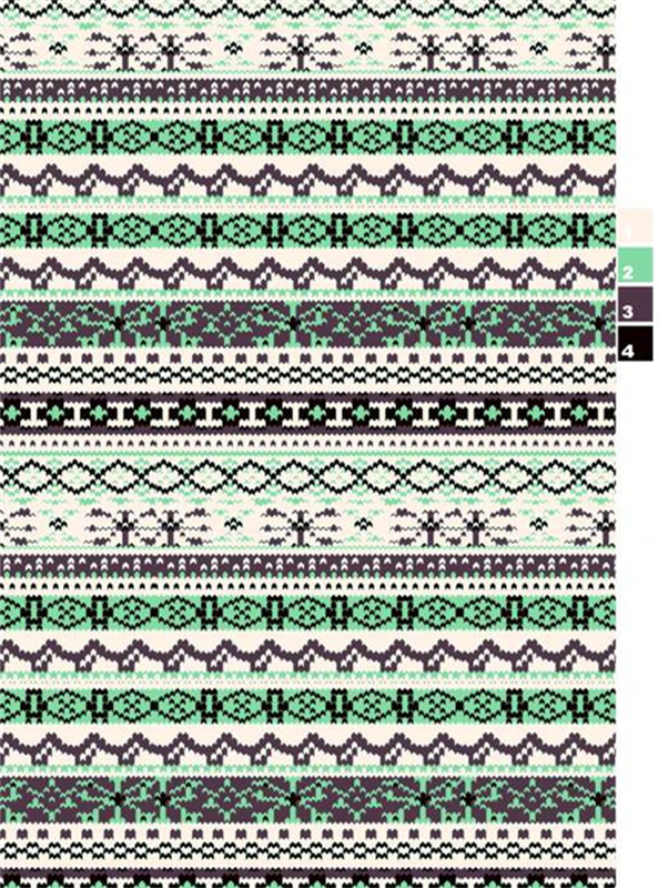 民族风几何条纹面料印花素材 服装印花设计灵感